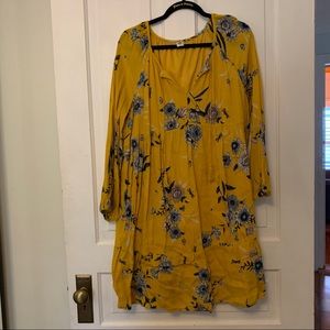 Old Navy Yellow Flower Printed Dress.